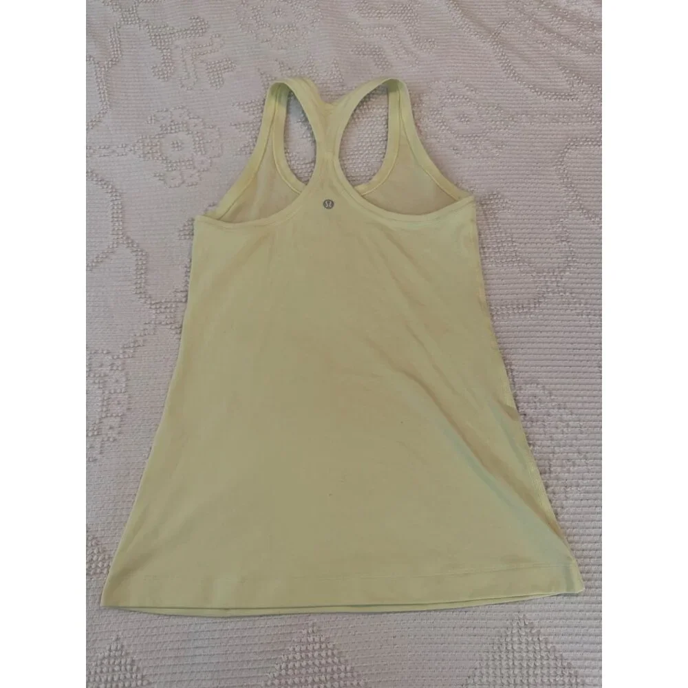 Lululemon Tank Top Womens Size S Yellow Racerback Athletic Yoga Workout Top - Picture 3 of 6